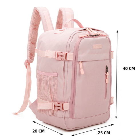 Raykong Mochila De Cabina Ryanair 40x20x25cm (20L) | Mochila De Viaje Impermeable Para Avión | Equipaje De Mano Resistente | Mochila Para Senderismo | Escolar | Trabajo - Rosa
