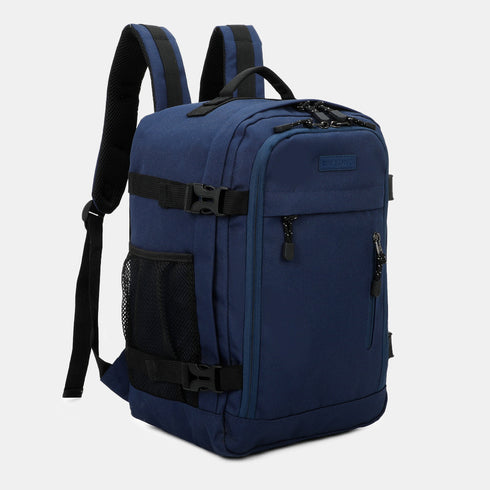 Raykong Mochila De Cabina Ryanair 40x20x25cm (20L) | Mochila De Viaje Impermeable Para Avión | Equipaje De Mano Resistente | Mochila Para Senderismo | Escolar | Trabajo - Azul Marino