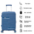 1990s Maleta Mediana extensible 65cm Bass Azul marino
