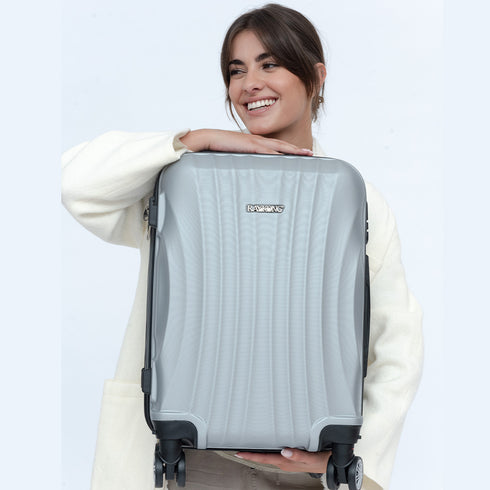 Raykong Maleta Cabina ABS 55x38x23cm 44L - 20 Pulgadas Plateada - Waves