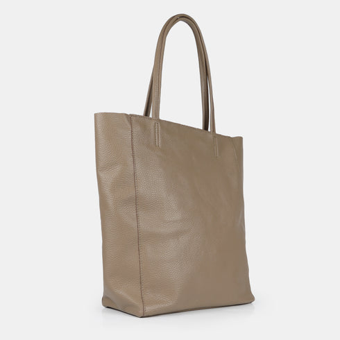 Bolso shopper para mujer de piel para personalizar khaki Amy