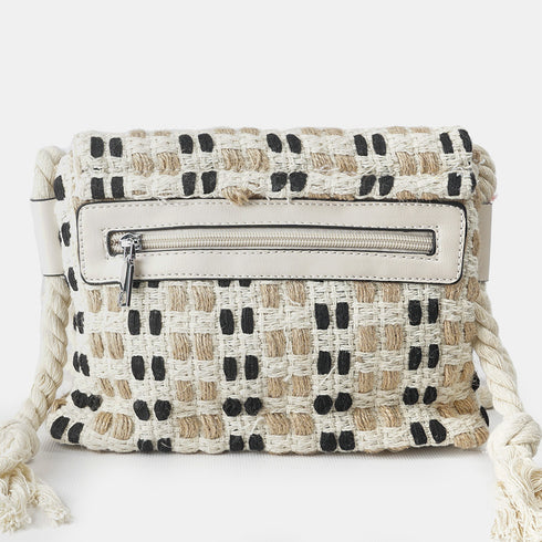 Bolso de rafia trenzado para mujer negro Eugenia