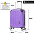 Raykong Maleta Cabina ABS 55x40x20cm (44L) Maxima aprovechamiento de espacio - 20 Pulgadas - Morado