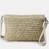 Bolso bandolera de rafia con bolitas para mujer beige Nadia