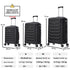 Raykong Juego de maletas 3 piezas | Maleta Cabina 55cm | Mediana Expansible 65cm | Grande Expansible 75cm - Watt (Negro)