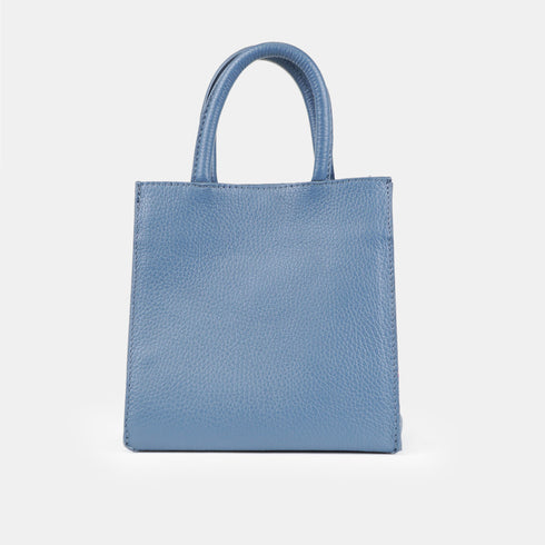 Bolso bandolera de piel pequeño mujer azul celeste Carmen