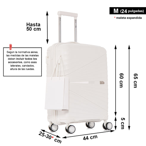 1990s Maleta Mediana extensible 65cm - Choco (Blanco)