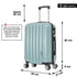 Maleta Cabina 55x39x21cm Policarbonato (45L) - 20 Pulgadas Menta - Seda