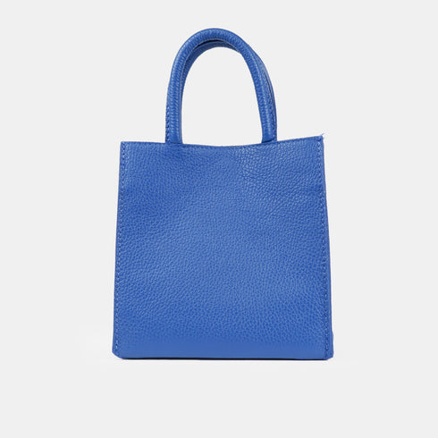 Bolso bandolera de piel pequeño mujer azul Carmen