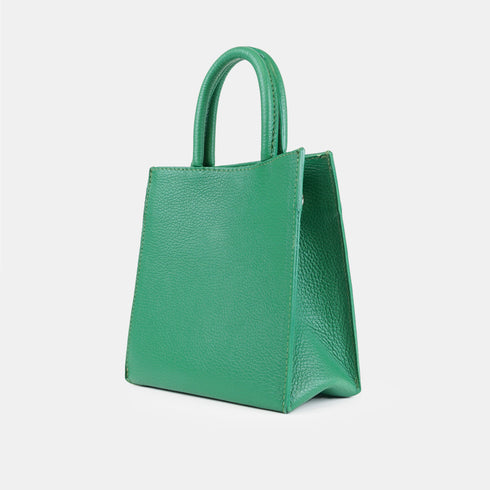 Bolso bandolera de piel pequeño mujer verde Carmen