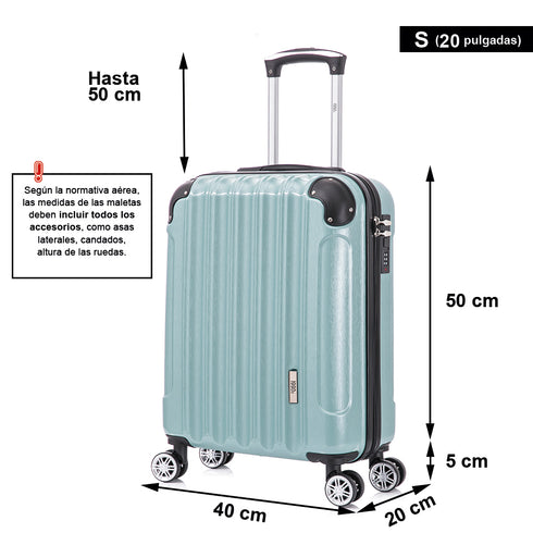Maleta Cabina 55x40x20cm Policarbonato (44L) - 20 Pulgadas - Menta
