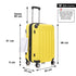 RAYKONG Maleta Mediana ABS 66x43x25cm | 71L | 24 Pulgadas | hasta 23kg semirígidas - Amarillo
