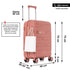 Juego de maletas PP Rígida 3 piezas|Maleta Cabina 55cm|Maleta Mediana 65cm Expandible |Maleta Grande 75cm Expandible |Bass Rosa Dorado