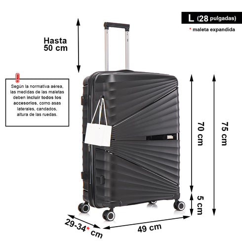 1990s Maleta Grande extensible 75cm Choco Negro