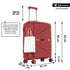 Juego de maletas PP Rígida 3 piezas|Maleta Cabina 55cm|Maleta Mediana extensible 65cm|Maleta Grande Extensible 75cm|Choco Rojo