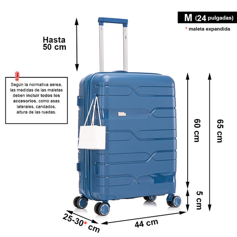 1990s Maleta Mediana extensible 65cm Bass Azul marino