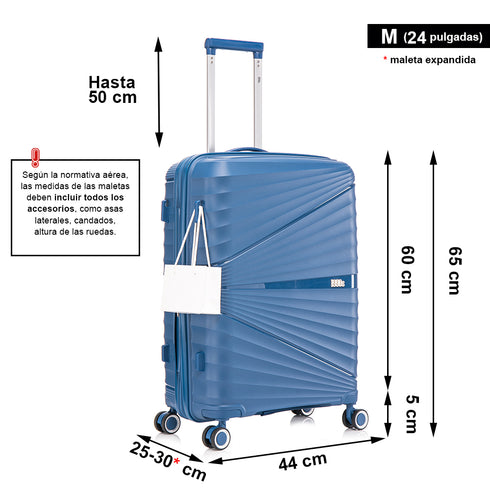 1990s Maleta Mediana extensible 65cm Choco Azul marino