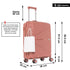 Juego de maletas PP Rígida 3 piezas|Maleta Cabina 55cm|Maleta Mediana extensible 65cm|Maleta Grande Extensible 75cm|Choco Rosa