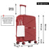 Juego de maletas PP Rígida 3 piezas|Maleta Cabina 55cm|Maleta Mediana extensible 65cm|Maleta Grande Extensible 75cm|Choco Rojo