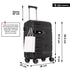 Juego de maletas PP Rígida 3 piezas|Maleta Cabina 55cm|Maleta Mediana 65cm Expandible |Maleta Grande 75cm Expandible |Bass Negro