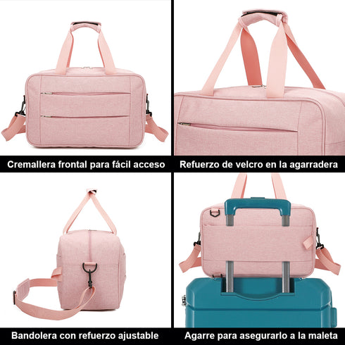 Raykong Bolsa de cabina convertible en mochila 40x20x25cm Ryanair 10kg equipaje de mano bolso de cabina Vueling rosa