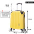 Maleta Cabina 55x40x20cm Policarbonato (44L) - 20 Pulgadas - Amarillo