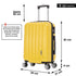 Maleta Cabina 55x39x21cm Policarbonato (45L) - 20 Pulgadas Amarillo - Seda