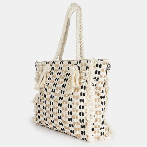 Bolso de rafia trenzado para mujer negro Anastasia