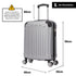 Raykong Maleta Cabina ABS 55x40x20cm (44L) Maxima aprovechamiento de espacio - 20 Pulgadas - Plateada