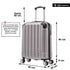 Maleta Cabina 55x40x20cm Policarbonato (44L) - 20 Pulgadas - Plateado