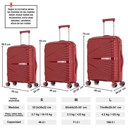 1990s Maleta Grande Extensible 75cm Choco Rojo