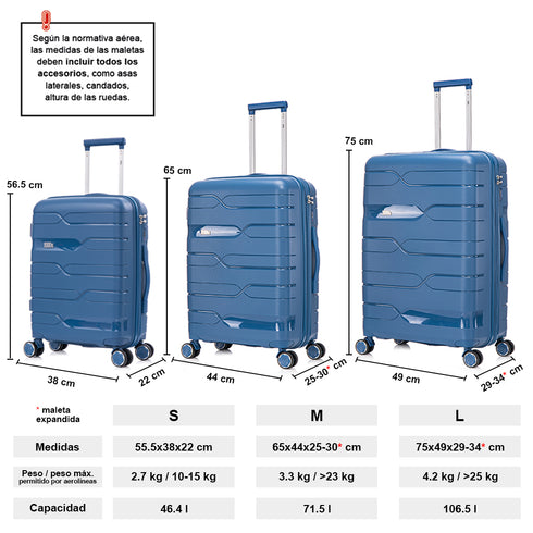 1990s Maleta Mediana extensible 65cm Bass Azul marino