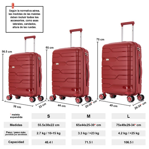 1990s Maleta Mediana extensible 65cm Bass Rojo