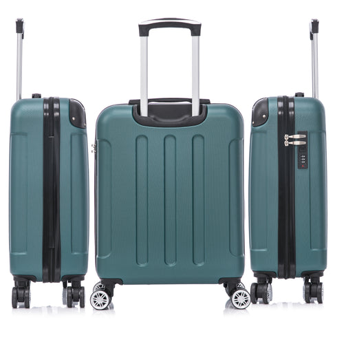 Raykong Maleta Cabina ABS 55x40x20cm (44L) Maxima aprovechamiento de espacio - 20 Pulgadas - Verde oscuro