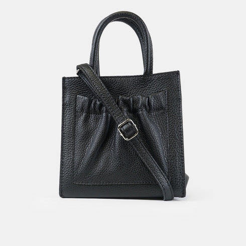 Bolso bandolera de piel pequeño mujer negro Carmen