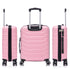 RAYKONG Maleta de Cabina 55x40x20cm Policarbonato (40L) semirígida Trolley pequeño Equipaje de Mano 4 Ruedas giratorios a 360º Cierre numérico-Rosa
