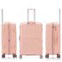 Juego de maletas PP Rígida 3 piezas|Maleta Cabina 55cm|Maleta Mediana extensible 65cm|Maleta Grande Extensible 75cm|Choco Rosa Claro
