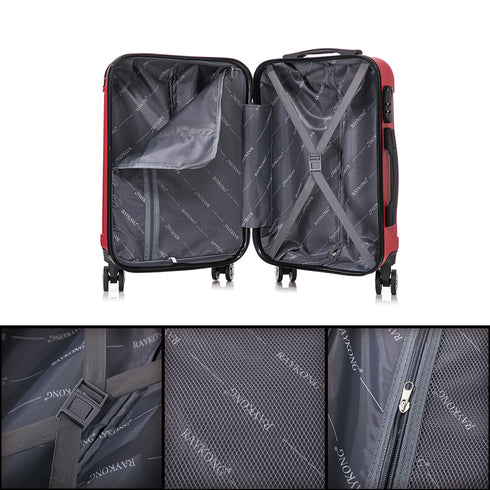 Maleta Cabina ABS 55x40x20cm 44L - 20 Pulgadas Rojo - Marina