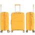Juego de maletas PP Rígida 3 piezas|Maleta Cabina 55cm|Maleta Mediana extensible 65cm|Maleta Grande Extensible 75cm|Choco Amarillo