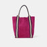 Bolso tote de piel serraje para mujer fucsia Sarah