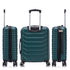 RAYKONG Maleta Mediana Expandible ABS+Policarbonato 66x45x27.50cm - 30cm Extendido | 82L - 90L | 24 Pulgadas |23kg semirígidas candado combinación - Verde