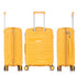 Juego de maletas PP Rígida 3 piezas|Maleta Cabina 55cm|Maleta Mediana 65cm Expandible |Maleta Grande 75cm Expandible |Bass Amarillo