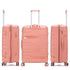 Juego de maletas PP Rígida 3 piezas|Maleta Cabina 55cm|Maleta Mediana 65cm Expandible |Maleta Grande 75cm Expandible |Bass Rosa Dorado