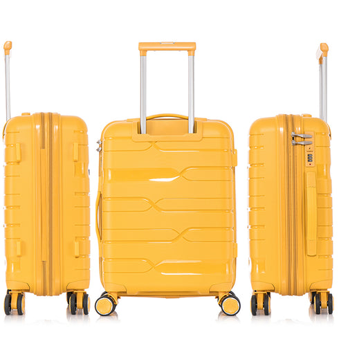 1990s Maleta Mediana extensible 65cm Bass Amarilla