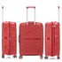 Juego de maletas PP Rígida 3 piezas|Maleta Cabina 55cm|Maleta Mediana extensible 65cm|Maleta Grande Extensible 75cm|Choco Rojo