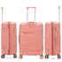 Juego de maletas PP Rígida 3 piezas|Maleta Cabina 55cm|Maleta Mediana 65cm Expandible |Maleta Grande 75cm Expandible |Bass Rosa Dorado