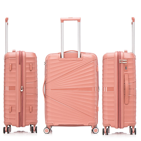 1990s Maleta Mediana extensible 65cm de Polipropileno Choco Rosa