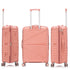 Juego de maletas PP Rígida 3 piezas|Maleta Cabina 55cm|Maleta Mediana extensible 65cm|Maleta Grande Extensible 75cm|Choco Rosa