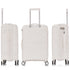 Juego de maletas PP Rígida 3 piezas|Maleta Cabina 55cm|Maleta Mediana extensible 65cm|Maleta Grande Extensible 75cm|Choco Blanco