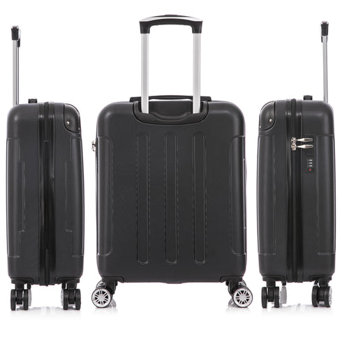 Raykong Maleta Cabina ABS 55x40x20cm (44L) Maxima aprovechamiento de espacio - 20 Pulgadas - Negro
